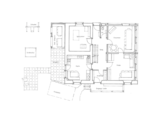 Ferienhaus Cresta: Floor plan ground floor