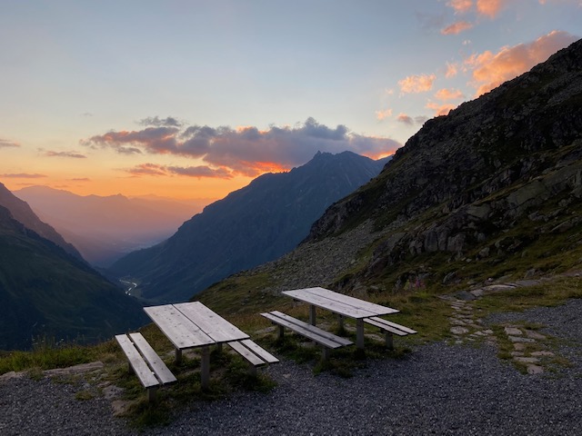 Sunset at the Silvrettahütte