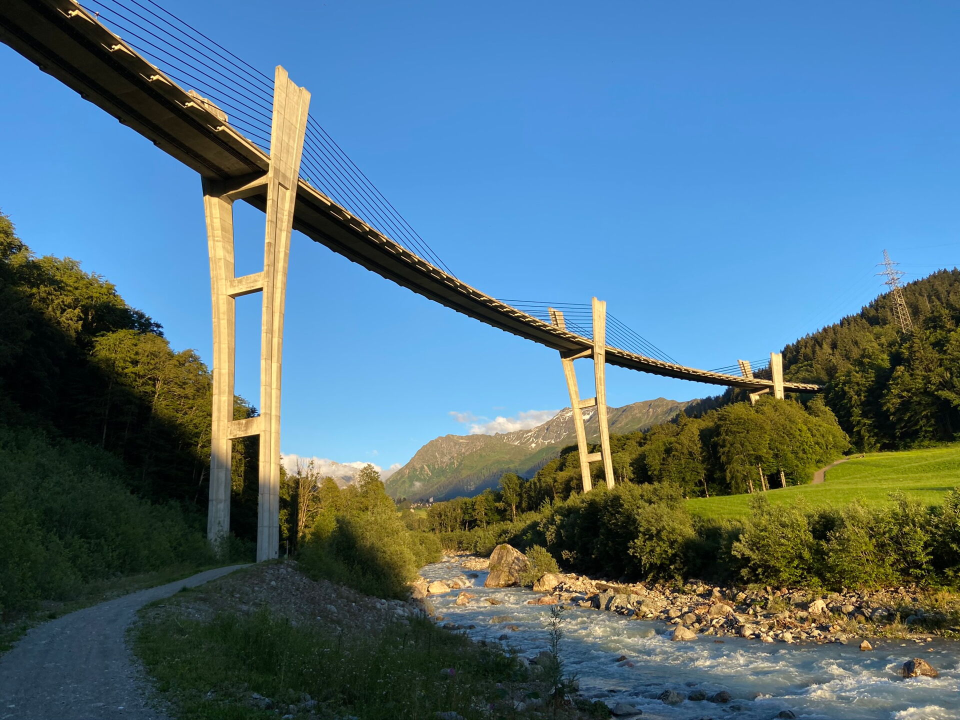 Sunniberg Bridge between Klosters Dorf and Serneus