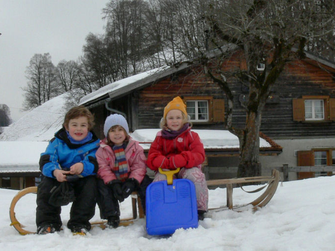 Sleigh ride at the Cresta holiday home